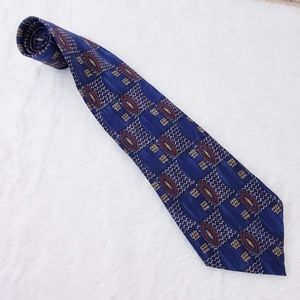 Barneys New York Geometric 100% Silk Men Necktie 57x4 - NWOT